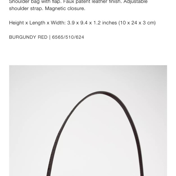 Zara Deep Burgundy Shoulder Bag - Picture 8 of 14